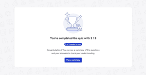 completed quiz