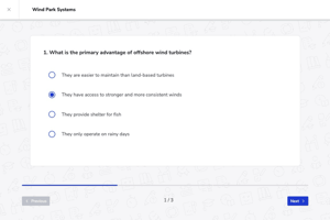 Learning management system: tests and quizzes