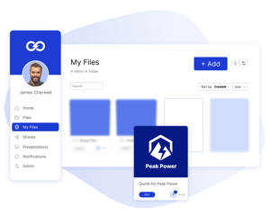 Showell's My Files section where sellers can upload their own files
