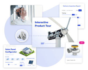 Various Smart Sales Tools like surveys, 3D configurators and interactive models,