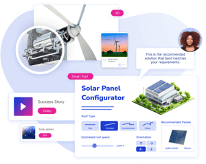 Different file types (3D, video, Smart Tool, and PDF) combined for a sales pitch