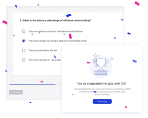 Completed quiz